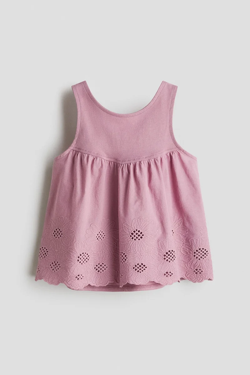 H&M Broderie anglaise cotton top