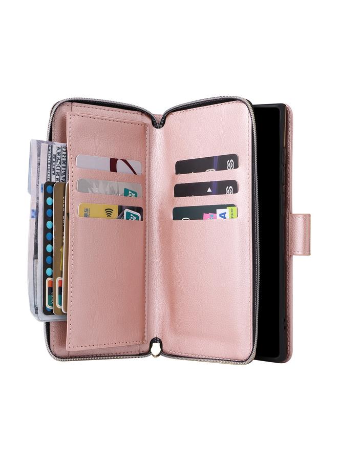 S-TOP Case For Samsung Galaxy S25 Ultra 5G 9-Card Slots Zipper Wallet Bag Leather Phone Case - Image 5