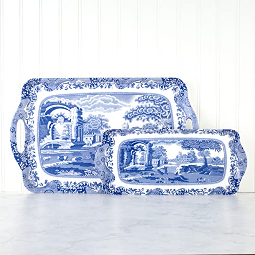 Pimpernel Spode Blue Italian Collection Sandwich Tray – (15.25" x 6.5") Rectangular Melamine Serving Piece with 18th Century Inspired Countryside Design, Decorative Kitchen & Dining for Snacks & Pastries - Image 5