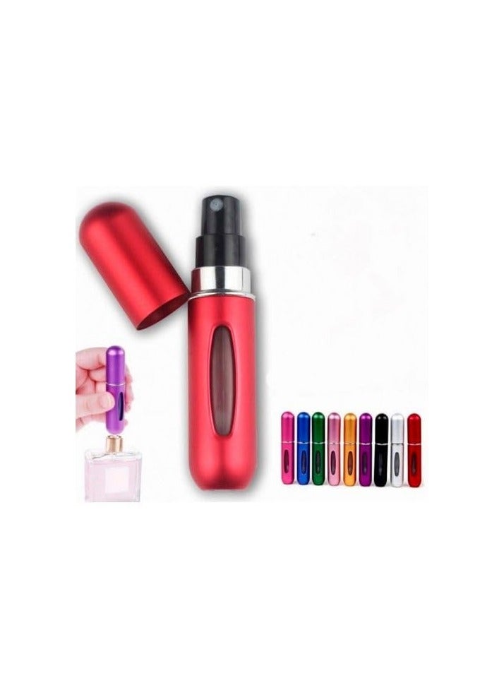 زجاجة رذاذ عطر صغيرة محمولة قابلة لإعادة الملء 5 ملي احمر - Image 1
