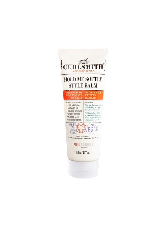 CURLSMITH - Urlsmith Hold Me Softly Style Balm Vegan Soft Hold Styling Cream For Wavy And Curly Hair Natural Look (8Fl Oz)… - Image 1