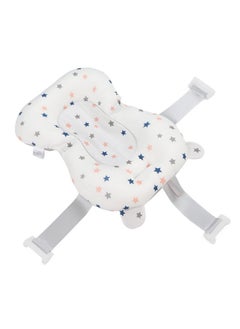 TOPINCN Bathing Tub Seat, Fixation Baby Bath Seat Cushion Adjustable Floating for Newborn for Bathroom (White Stars)  - Image 1