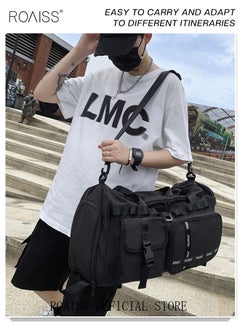 roaiss Large-Capacity Travel Bag Men's Short-Distance Luggage Backpack College Students Boarding Backpack Dry and Wet Separation Fitness Bag  - Image 3