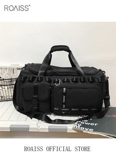 roaiss Large-Capacity Travel Bag Men's Short-Distance Luggage Backpack College Students Boarding Backpack Dry and Wet Separation Fitness Bag  - Image 2