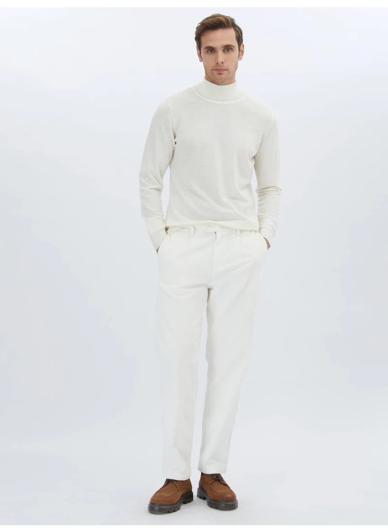 Kip Ecru Full Turtleneck Wool Blend Sweater