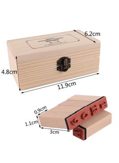 KASTWAVE Alphabet Letter Number Stamps Set, Wooden Rubber Stamps Kit for DIY Craft Card and Photo Album  - Image 2