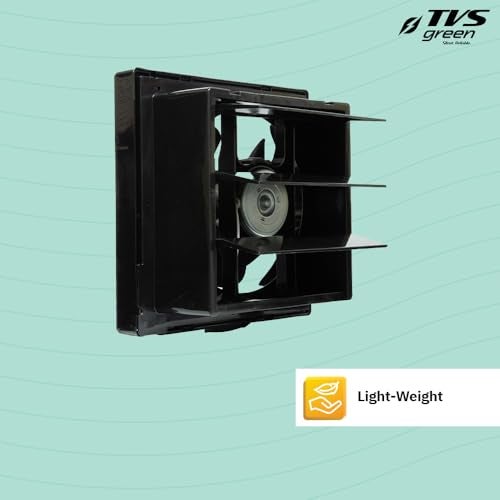 TVS GREEN Ventico 6 Ventilation Fan 150mm | High Suction 300 m³/hr |Silent Operation |Rust Proof ABS Body & Blades | Self Opening Louvers | Compact Design |Black | 3-year Warranty - Image 3