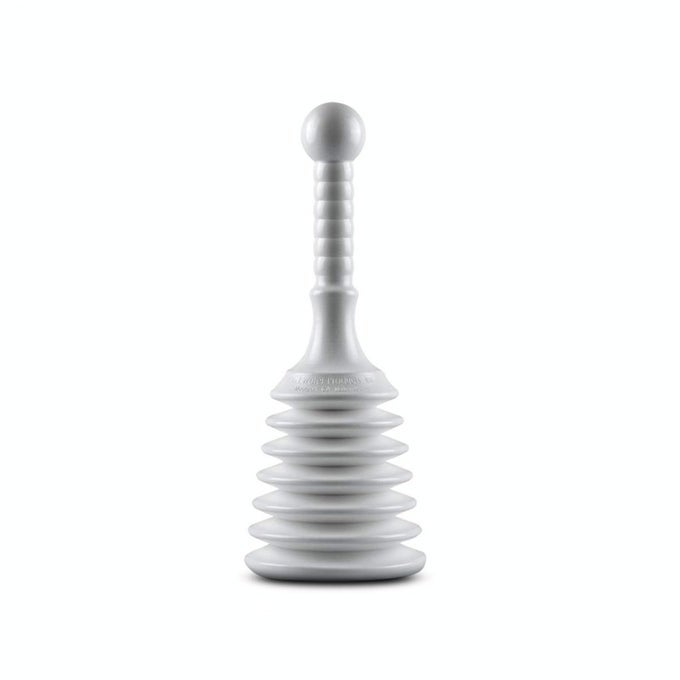 MPS44 SINK DRAIN PLUNGER FOR KITCHEN SINKS BATHROOM SINKS SHOWERS AND BATHTUBS SMALL AND STRONG DESIGN WITH LARGE BELLOWS COMMERCIAL RESIDENTIAL USE WHITE