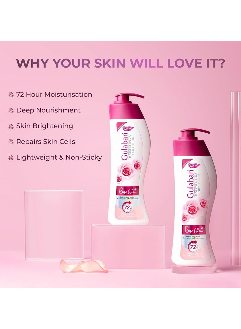 دابر غسول مرطب للجسم من جولاباري - 400 مل للبشرة الجافة والباهتة، مصنوع من زيت الورد العضوي 100%، تم اختباره من قبل أطباء الجلدية وخالي من البارابين - Image 3