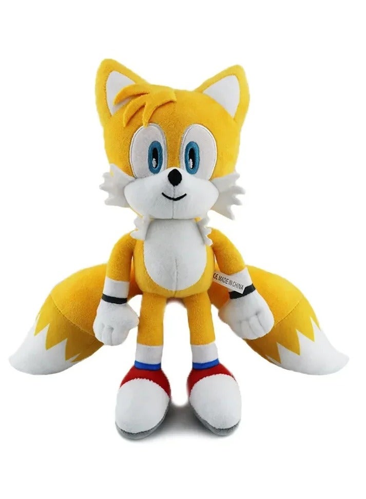 30cm Sonic peluches Plush  hedgehog Amy Rose knuckle tail soft stuffed doll, Yellow Yellow - Image 1