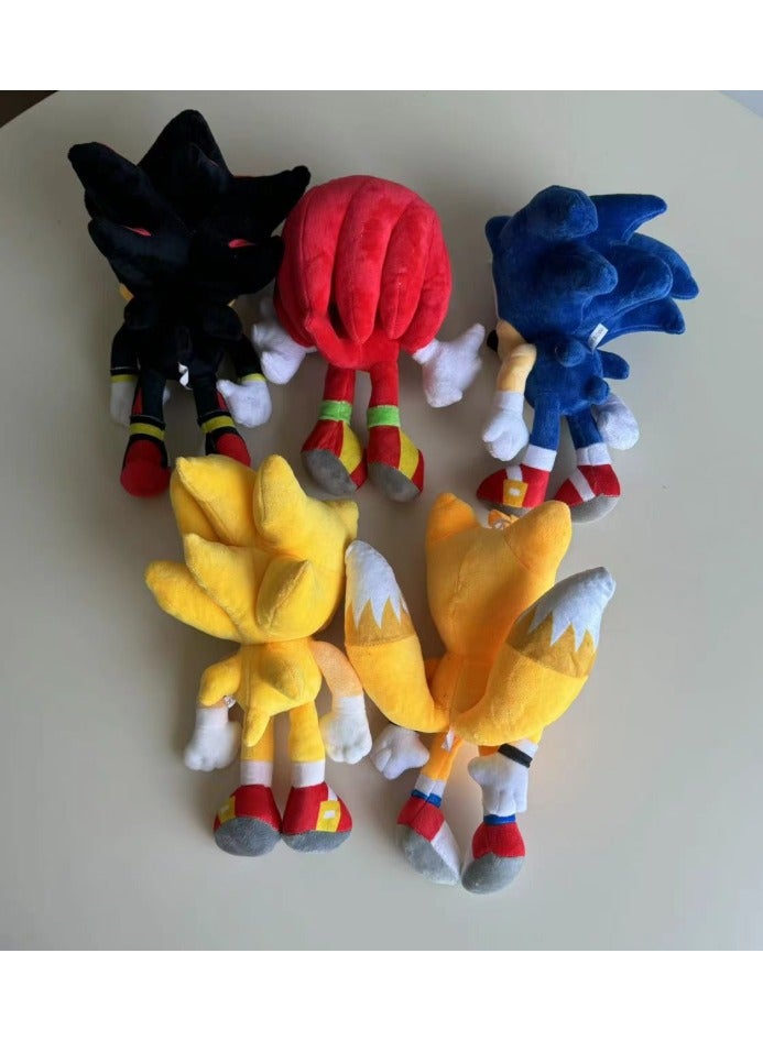 30cm Sonic peluches Plush  hedgehog Amy Rose knuckle tail soft stuffed doll, Yellow Yellow - Image 3
