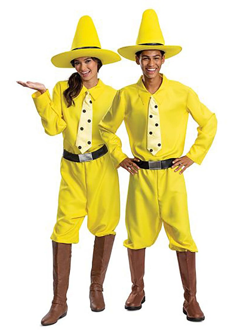 Disguise Unisex Adults Man in the Yellow Hat Costume Official Curious George and Hat Adult Sized Costumes As Shown One Size Small US - Image 2