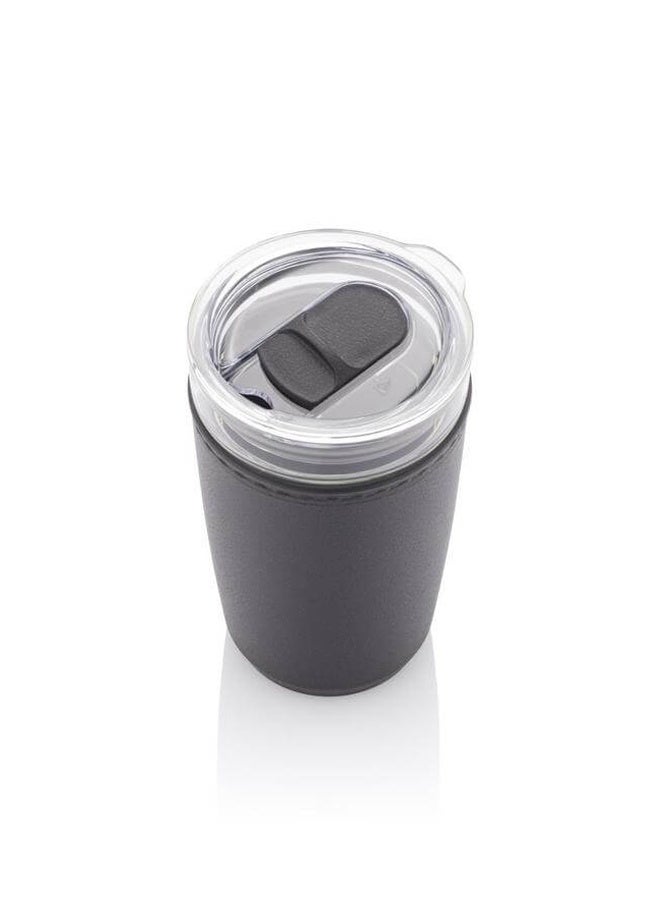 Hans Larsen Premium Glass Tumbler with Recycled Protective Sleeve - Black - Image 3