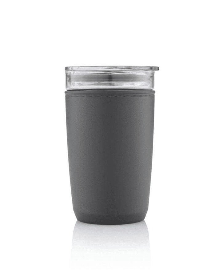 Hans Larsen Premium Glass Tumbler with Recycled Protective Sleeve - Black - Image 1