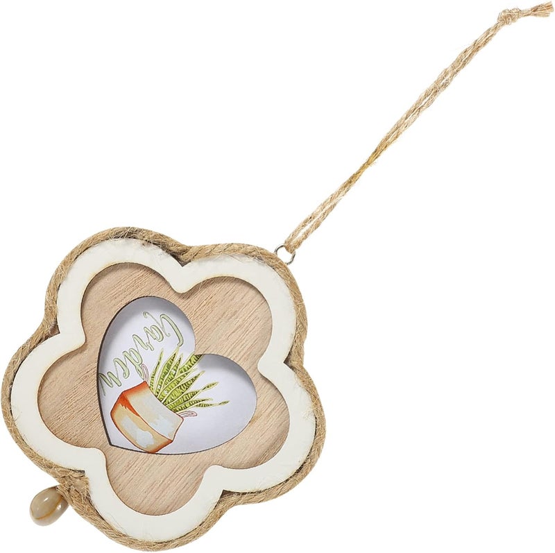 ORFOFE Wooden Picture Frame Ornament Unfinished Flower Shaped Photo Frame for Tiny House Decor for Crafts Wall Display and Holiday Decorations - Image 1