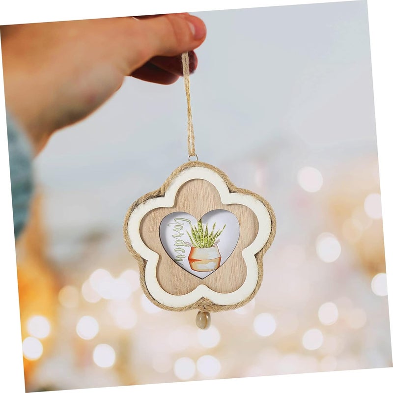 ORFOFE Wooden Picture Frame Ornament Unfinished Flower Shaped Photo Frame for Tiny House Decor for Crafts Wall Display and Holiday Decorations - Image 3