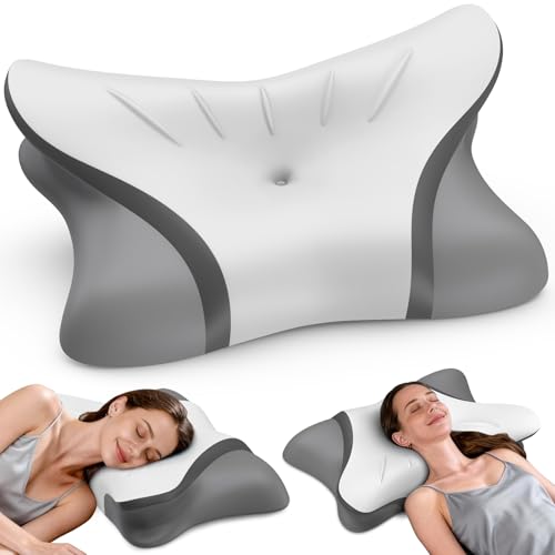 HAMYODO Cervical Neck Pillow for Pain Relief, Bed Pillows for Head Neck Shoulder Support, Ergonomic Cooling Pillow, Orthopedic Contour Pillow for Side Back Stomach Sleepers,Neck Support Memory Foam Pillows - Image 1