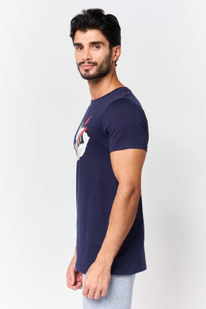 PUMA Men Sportswear Fit Short Sleeve Outdoor T-shirt, Navy - Image 4