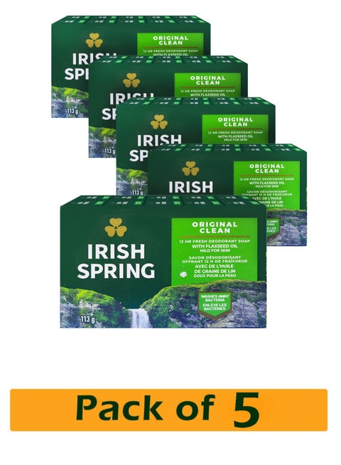 Original Deodorant Soap Bar For Clean And Fresh Feeling All Day Long 5x113g