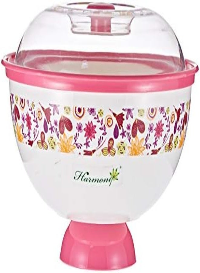 Harmony Salad Bowl With Base And Cover - 1350 Ml, White And Pink, Multi Color - Image 3