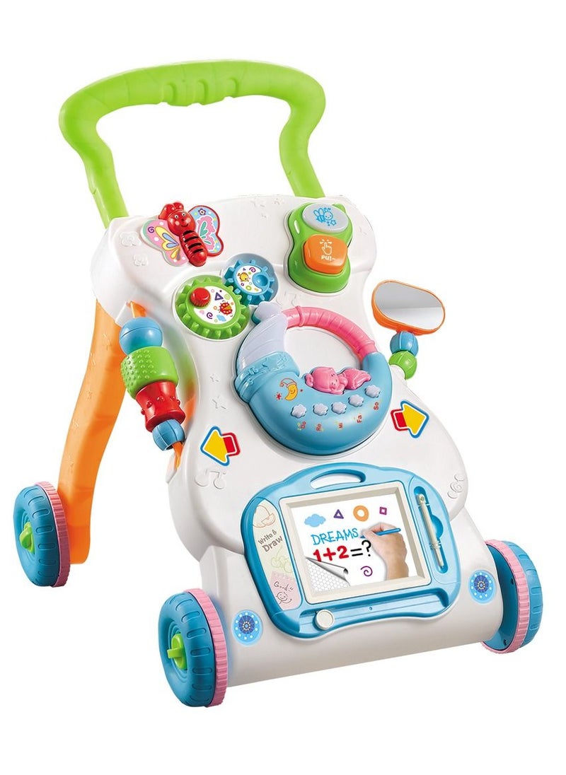 HUNGER 2 In 1 First Steps Baby Walkers Sounds Music and Lights Fun Push Along Walker  - Image 2