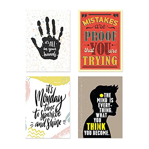 PAPER PLANE DESIGN Quote and Motivational Poster Set of 10 (Size 45 x 30 cm) d452 - Image 3