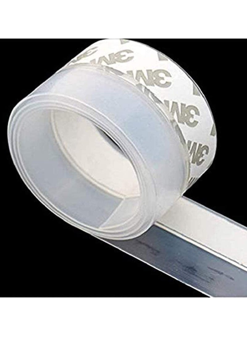 2 حزمة شفافة لاصق سيليكون الباب السفلي ختم الشريط ، 3.5 × 500 سم - ماء ، windproof ، والغبار ، عزل الصوت ، ومكافحة الحشرات ، ومناسبة للعائلات والمكاتب - Image 1