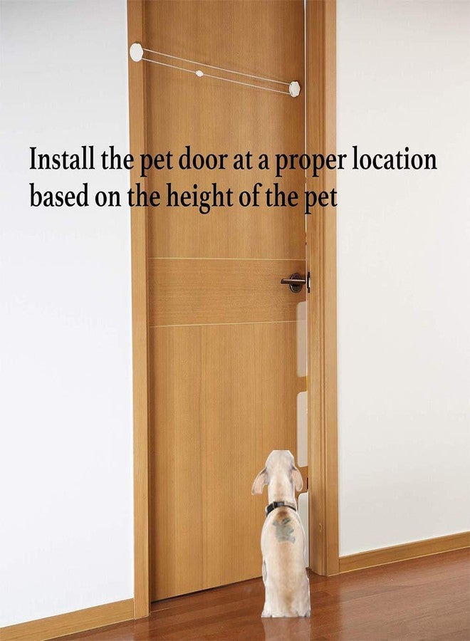 Tookie Automatic Pets Door Opener, Automotive Pet Dog Door Private Access Door, Cat Private Handle Pet Door, for Training Pets Dogs Cats Free-Access Entry Exit Room Toilet(White) - Image 3