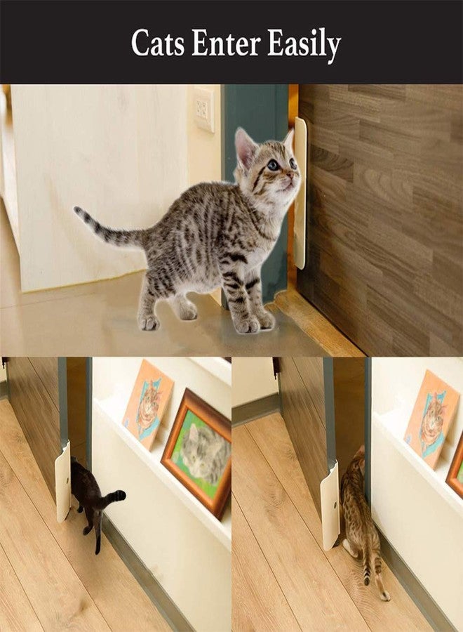 Tookie Automatic Pets Door Opener, Automotive Pet Dog Door Private Access Door, Cat Private Handle Pet Door, for Training Pets Dogs Cats Free-Access Entry Exit Room Toilet(White) - Image 4