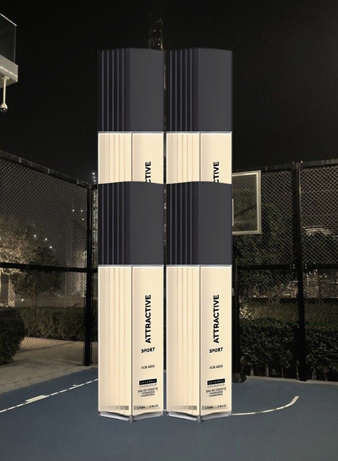 يونيفرسال 4 قطع عطر اتراكتيف سبورت للرجال 100 مل - Image 1