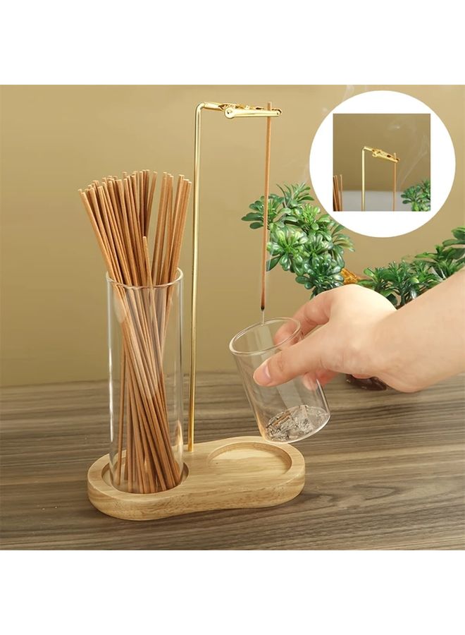 Vintage 2 In 1 Detachable Glass Incense And Candle Holder With Removable Ash Tray - Image 2