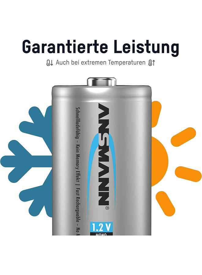 ANSMANN D Size Batteries [Pack Of 4] Long Lasting Precharged Rechargeable D Type 10000 Mah Nimh Maxe Pro Battery For Digital Cameras, Flashguns, Toys, Audio Devices And Radio Controls  - Image 4