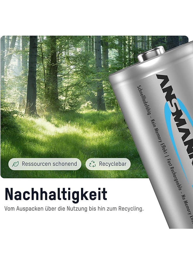 ANSMANN D Size Batteries [Pack Of 4] Long Lasting Precharged Rechargeable D Type 10000 Mah Nimh Maxe Pro Battery For Digital Cameras, Flashguns, Toys, Audio Devices And Radio Controls  - Image 3