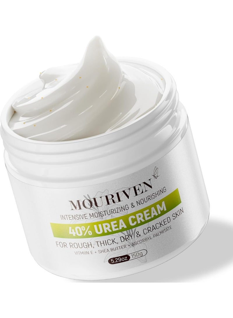 Urea Cream 40 Percent -Pro Foot & Hand Cream, for Dry, Cracked Heels, Feet, Knees, Elbows, and Hands,Callus Remover,Maximum Strength Urea Lotion for Softening and Moisturizing