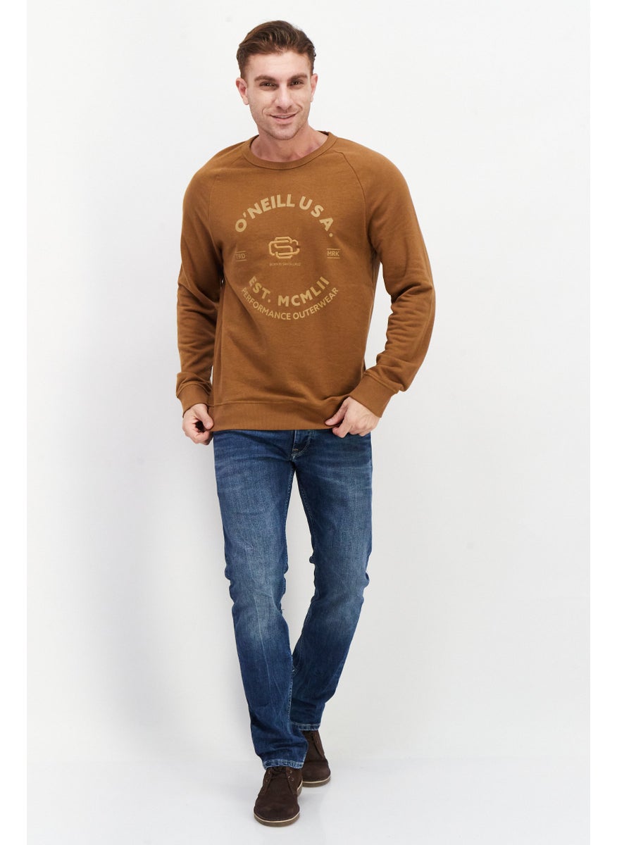 O'NEILL - Men Round Neck Graphic Print Long Sleeves Sweatshirt, Brown - Image 1