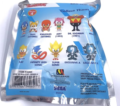Monogram Sonic the Hedgehog Series 4-3D Foam Bag Clip Blind Bag - 1 Blind Bag - Image 3