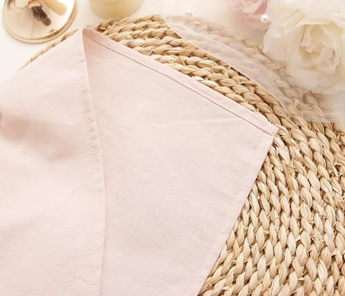 JINVASE Dinner Cloth Napkins Bulk, Cotton Linen Napkins,Washable Napkins for Weddings Decorations (Champagne Blush, 12 Pack) - Image 4