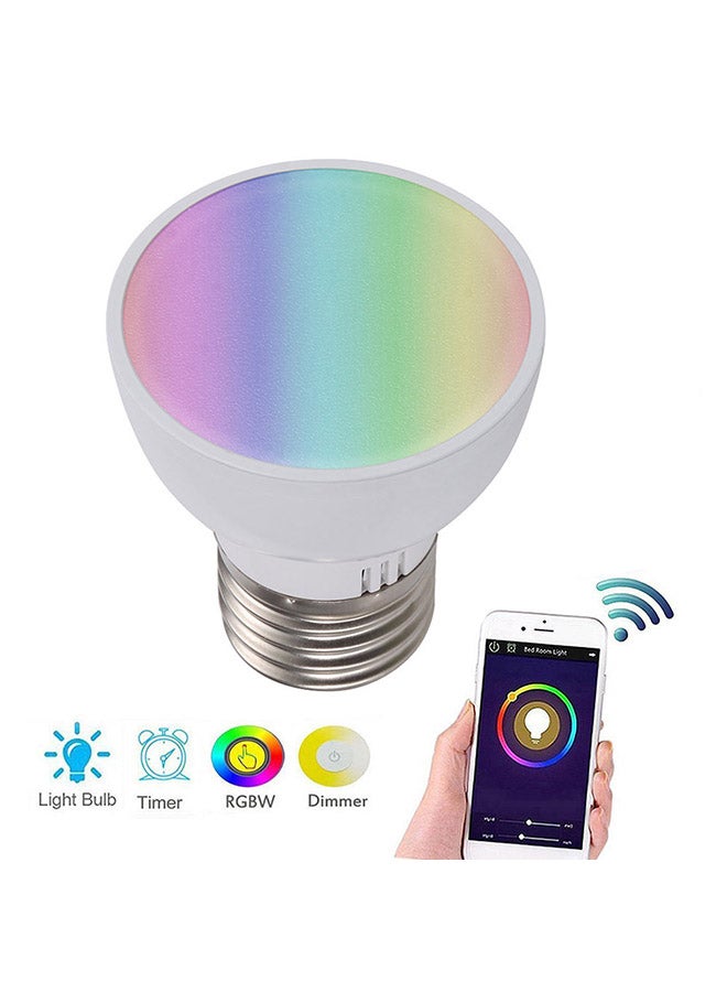 إسكدنيا مصباح LED بألوان إضاءة حمراء وخضراء وزرقاء وبيضاء وإضاءة ذكية بتقنية WiFi أبيض 7.00x5.50x5.50سم - Image 2