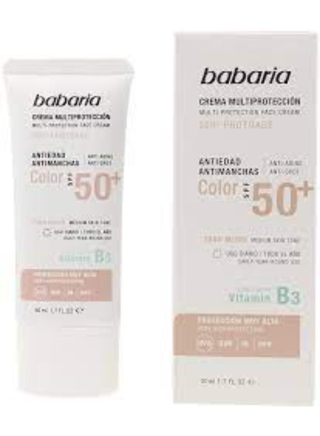 Babaria Sun Multi-Protection Anti-Dark Spots Cream SPF50+ 50ml - Image 2