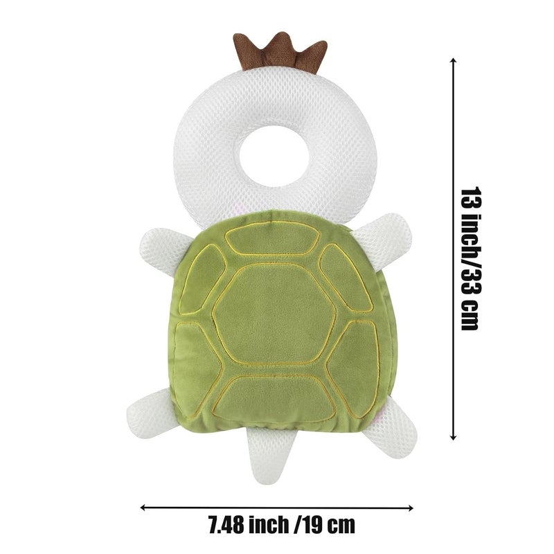 PandaEar Baby Head Protection Backpack Toddler Adjustable Walking Head Protector Head Protection Backpack Wear Safety Pad for Falling Crawling and Walking Green - Image 3