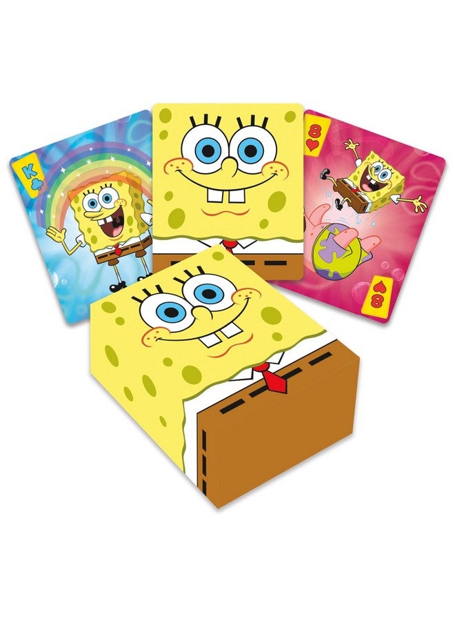 AQUARIUS Spongebob Premium Playing Cards - Spongebob Themed Deck of Cards for Your Favorite Card Games - Officially Licensed Spongebob Merchandise & Collectibles - Image 1