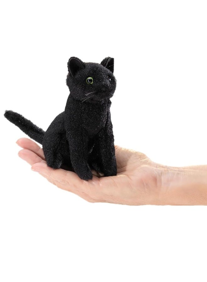Folkmanis Mini Black Cat Finger Puppet - Image 4