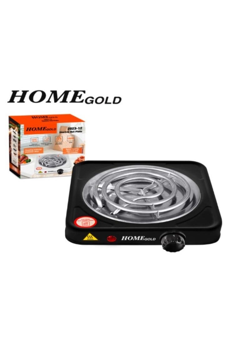 Home Gold Home Gold Single Burner Electric Hot Plate, Portable Kitchen Stove, Cast Iron Hot Plate, 1000W High Power, with Temperature Control, for Home and Camping_ 1 Year Warranty - Image 2