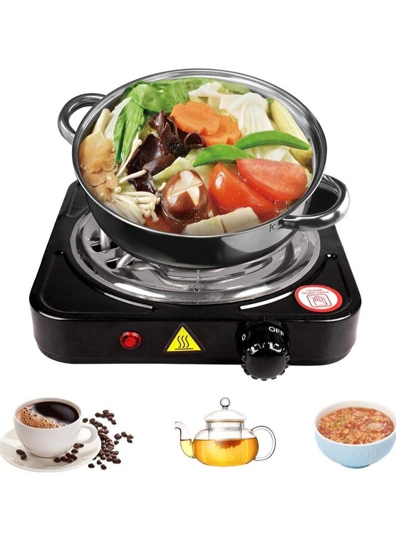 Home Gold Home Gold Single Burner Electric Hot Plate, Portable Kitchen Stove, Cast Iron Hot Plate, 1000W High Power, with Temperature Control, for Home and Camping_ 1 Year Warranty - Image 3
