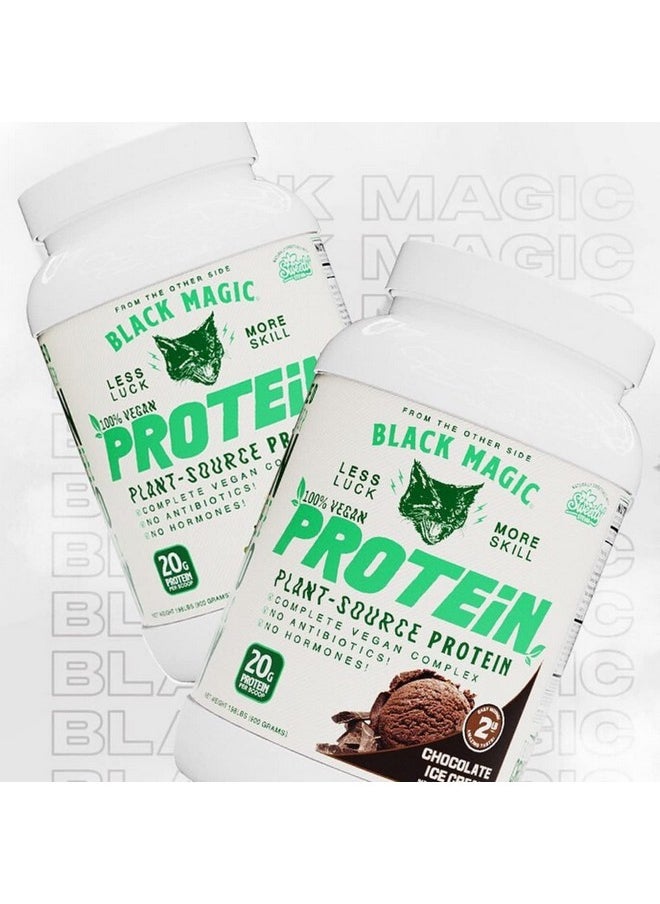 Health & Household - Black Magic Plant-Source 100% Vegan Protein - Keto, Low Sugar, Dairy Free Protein - Pre/Post Workout - Chocolate Ice Cream - 20G Protein - 2 Lb - Image 1