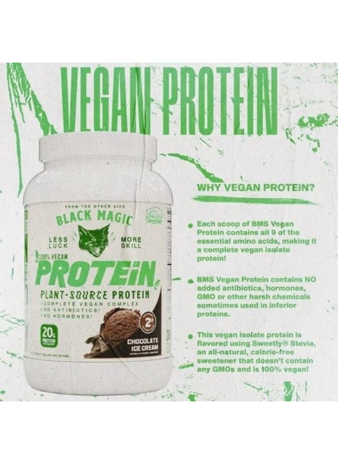 Health & Household - Black Magic Plant-Source 100% Vegan Protein - Keto, Low Sugar, Dairy Free Protein - Pre/Post Workout - Chocolate Ice Cream - 20G Protein - 2 Lb - Image 1