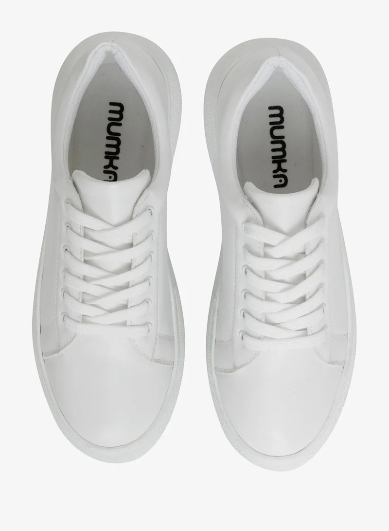 Mumka White White Sneakers for Women | Best Price UAE