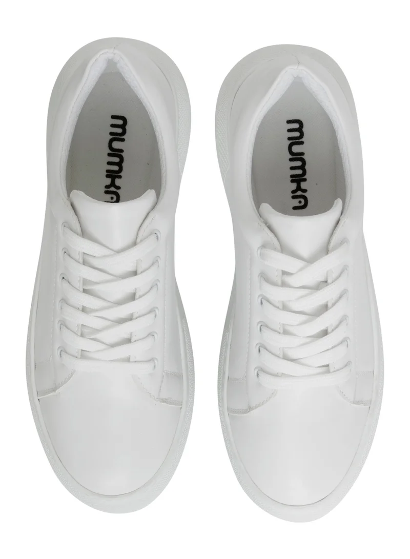 Mumka White White Sneakers for Women | Best Price UAE
