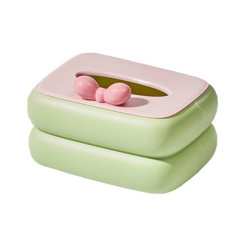 Green Tissue Box Organizer For Creative Room Dining Table And Office Storage - Image 2