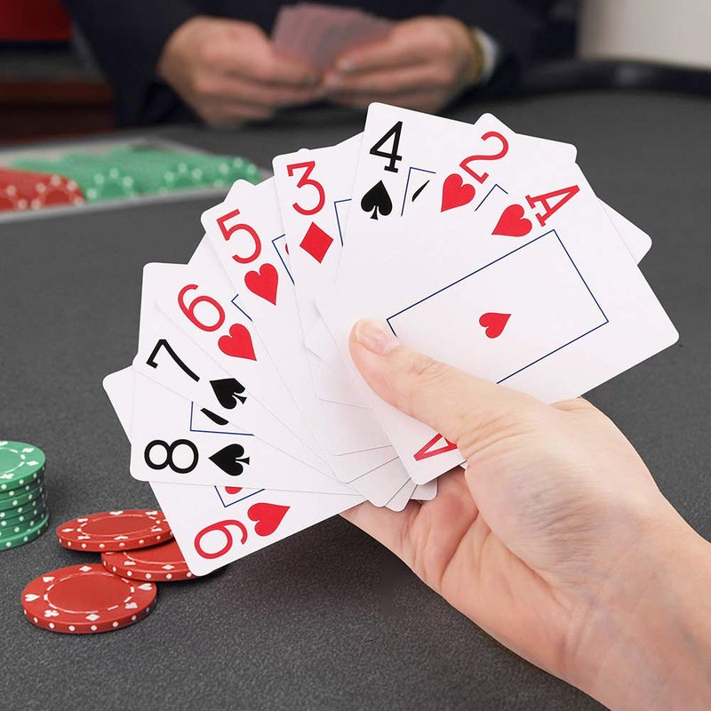 LotFancy Playing Cards, Large Print, 12 Decks of Cards (6 Black 6 Red), Jumbo Index, Poker Size, for Texas Hold'em, Blackjack, Euchre Cards Games - Image 5